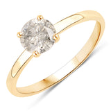 0.93 Carat Genuine TLC Diamond 14K Yellow Gold Ring