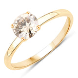 0.76 Carat Genuine TTLB Diamond 14K Yellow Gold Ring