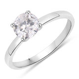 0.86 Carat Genuine White Diamond 14K White Gold Ring