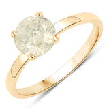 1.52 Carat Genuine TLC Diamond 14K Yellow Gold Ring