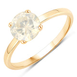 1.54 Carat Genuine TLC Diamond 14K Yellow Gold Ring