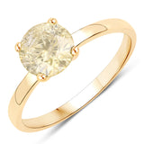 1.63 Carat Genuine TLC Diamond 14K Yellow Gold Ring