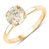 1.72 Carat Genuine TLC Diamond 14K Yellow Gold Ring