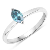 0.45 ct. Genuine Blue Diamond 14K White Gold Ring