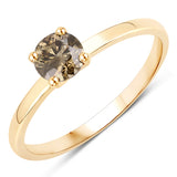 0.53 ct. Genuine TLB Diamond 14K Yellow Gold Ring