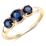 1.25 Carat Genuine Blue Sapphire 14K Yellow Gold Ring