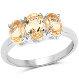 1.66 Carat Genuine Citrine .925 Sterling Silver Ring