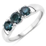 1.01 ct Genuine Blue Diamond 14K White Gold Ring