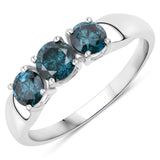 1.03 ct Genuine Blue Diamond 14K White Gold Ring