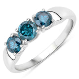 1.03 ct Blue Diamond 14K White Gold Ring for women
