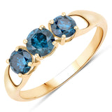 1.03 ct. Genuine Blue Diamond 14K Yellow Gold Ring