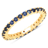 1.38 Carat Genuine Blue Sapphire 14K Yellow Gold Ring