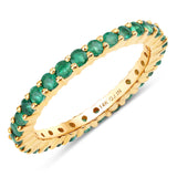 1.02 ct Genuine Zambian Emerald 14K Yellow Gold Ring