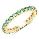 1.44 Carat Genuine Zambian Emerald 14K Yellow Gold Ring