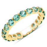 2.00 Carat Genuine Zambian Emerald 14K Yellow Gold Ring