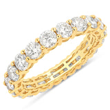 3.04 Carat Genuine Lab Grown Diamond 14K Yellow Gold Ring