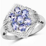 1.19 carat Tanzanite .925 Sterling Silver Ring for Women
