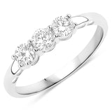 0.51 Carat Genuine Lab Grown Diamond 14K White Gold Ring