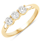 0.51 ct Genuine Lab Grown Diamond 14K Yellow Gold Ring for women