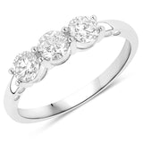 0.75 Carat Genuine Lab Grown Diamond 14K White Gold Ring