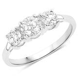 1.00 Carat Genuine Lab Grown Diamond 14K White Gold Ring