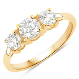 1.00 Carat Genuine Lab Grown Diamond 14K Yellow Gold Ring