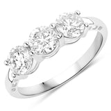 1.50 ct Genuine Lab Grown Diamond 14K White Gold Ring