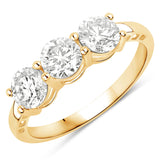 1.50 ct Genuine Lab Grown Diamond 14K Yellow Gold Ring