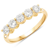 0.75 ct Genuine Lab Grown Diamond 14K Yellow Gold Ring