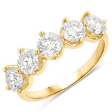 2.00 Carat Genuine Lab Grown Diamond 14K Yellow Gold Ring