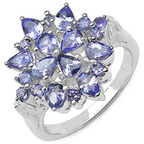 1.75 ct. Genuine Tanzanite .925 Sterling Silver Ring