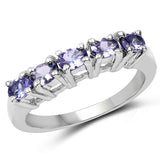 0.85 carat Tanzanite .925 Sterling Silver Ring