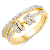0.20 ct Genuine White Topaz .925 Sterling Silver Ring