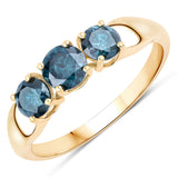 1.00 Carat Genuine Blue Diamond 14K Yellow Gold Ring