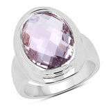 8.50 Carat Genuine Amethyst .925 Sterling Silver Ring