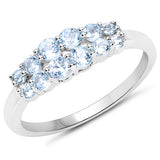 2.24 Carat Genuine Blue Topaz .925 Sterling Silver Ring