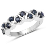 0.60 ct. Genuine Blue Sapphire .925 Sterling Silver Ring