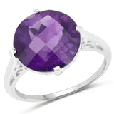 5.60 carat Amethyst .925 Sterling Silver Ring