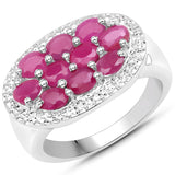 2.40 Carat Genuine Ruby .925 Sterling Silver Ring