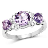 2.05 ct. Genuine Amethyst .925 Sterling Silver Ring