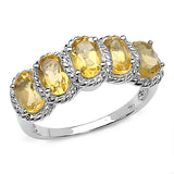 2.15 Carat Genuine Citrine .925 Sterling Silver Ring