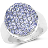 2.00 ct. Genuine Tanzanite .925 Sterling Silver Ring