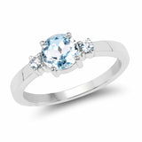 1.49 Carat Genuine Blue Topaz .925 Sterling Silver Ring