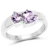 1.05 Carat Genuine Amethyst .925 Sterling Silver Ring