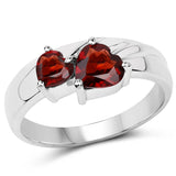 1.31 Carat Genuine Garnet .925 Sterling Silver Ring