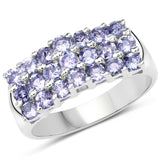 1.47 ct. Genuine Tanzanite .925 Sterling Silver Ring