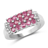 1.20 Carat Genuine Ruby .925 Sterling Silver Ring