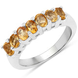 1.12 Carat Genuine Citrine .925 Sterling Silver Ring