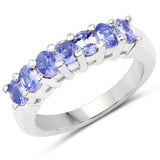 1.19 carat Tanzanite .925 Sterling Silver Ring