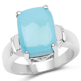 4.57 Carat Genuine Turquoise .925 Sterling Silver Ring